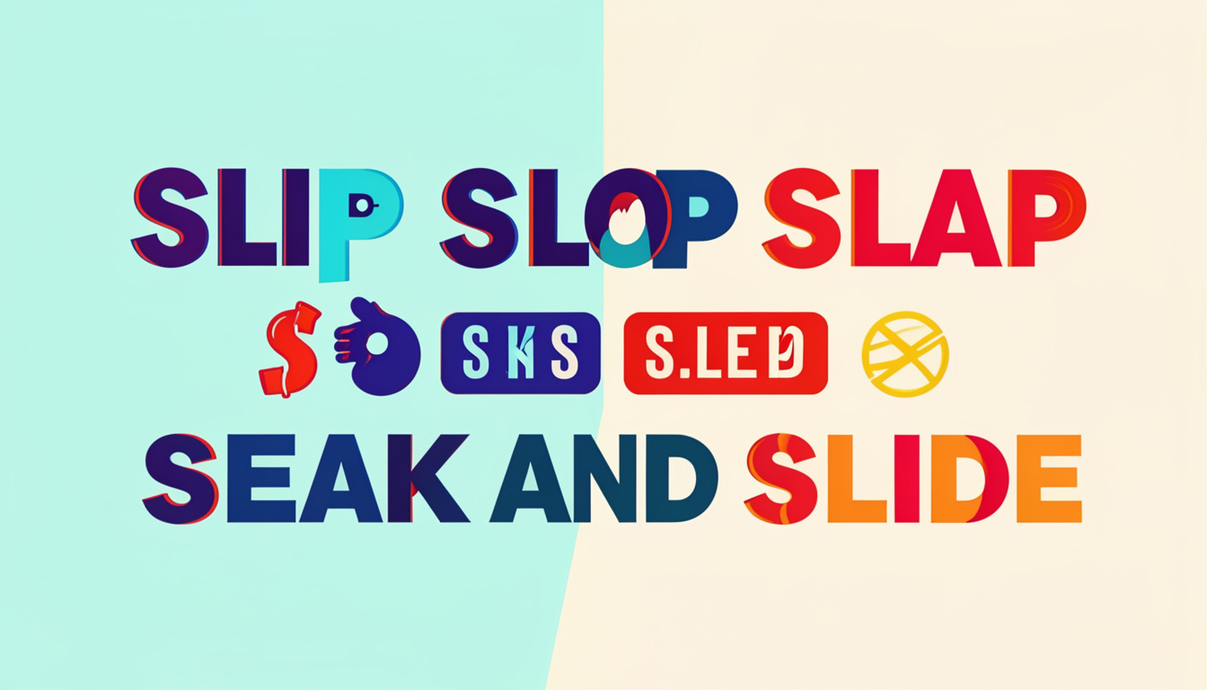 slip slop slap seek and slide